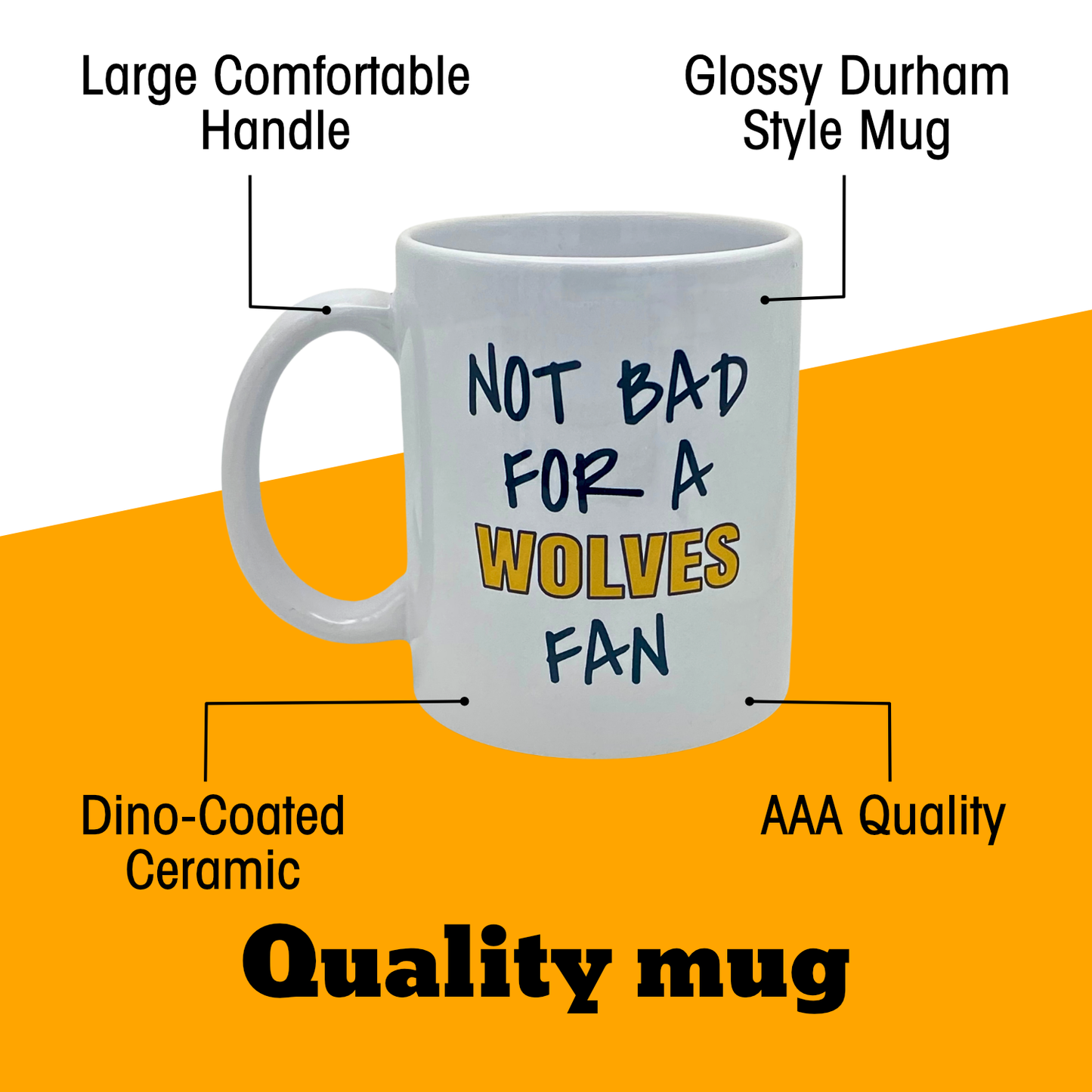 Not Bad For A Wolves Fan Mug