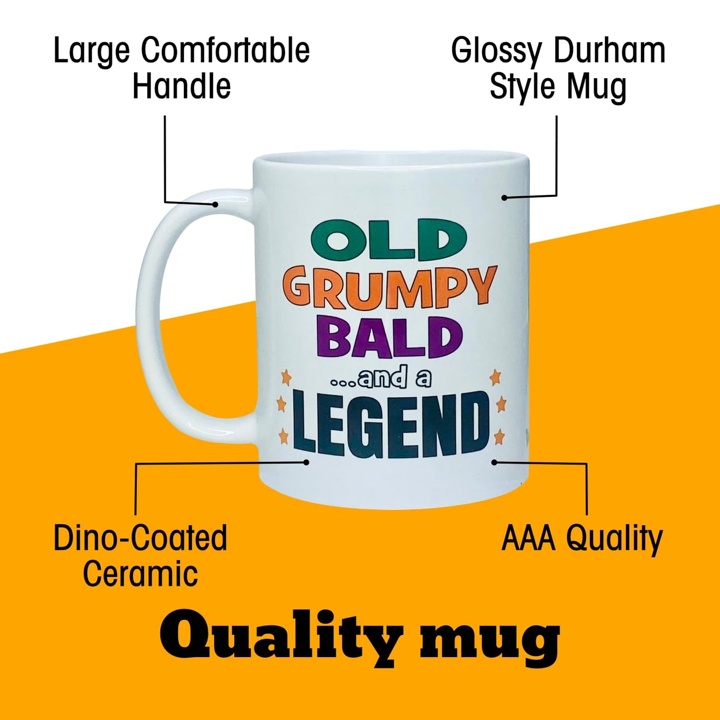 Old Grumpy Bald and a Legend Mug
