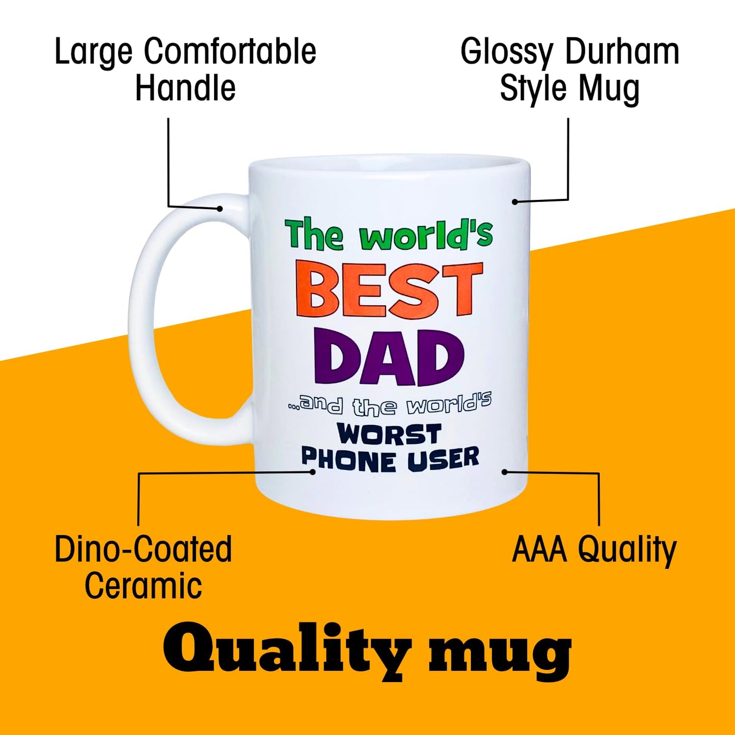 World’s Best Dad and World’s Worst Phone User Mug