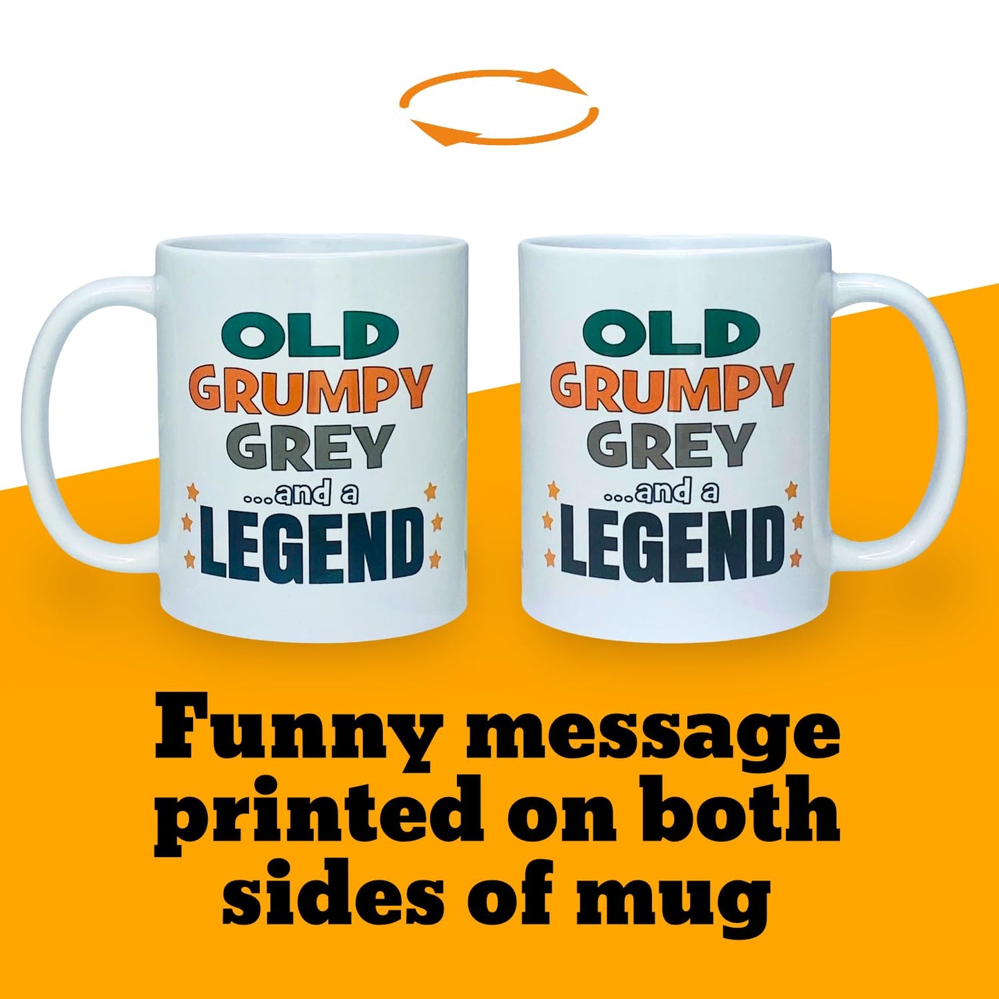 Old Grumpy Grey and a Legend Mug