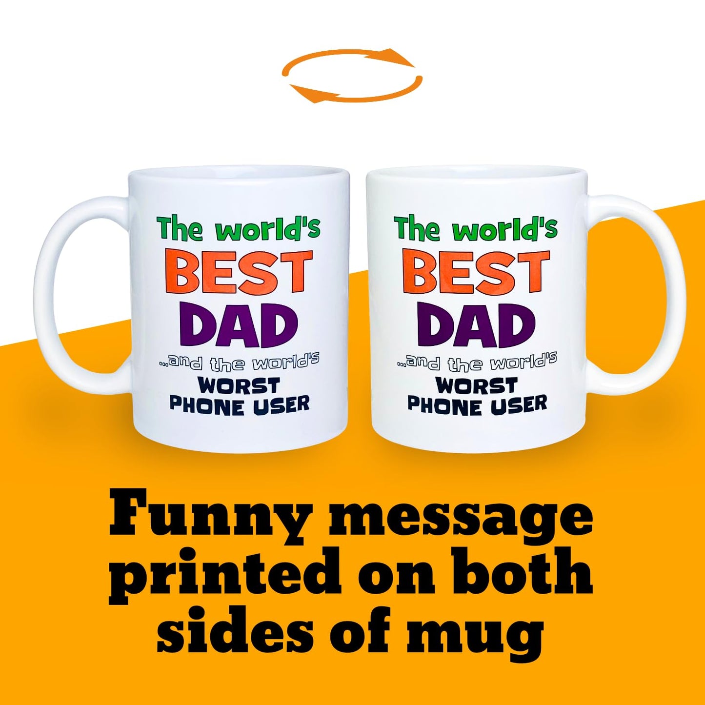 World’s Best Dad and World’s Worst Phone User Mug