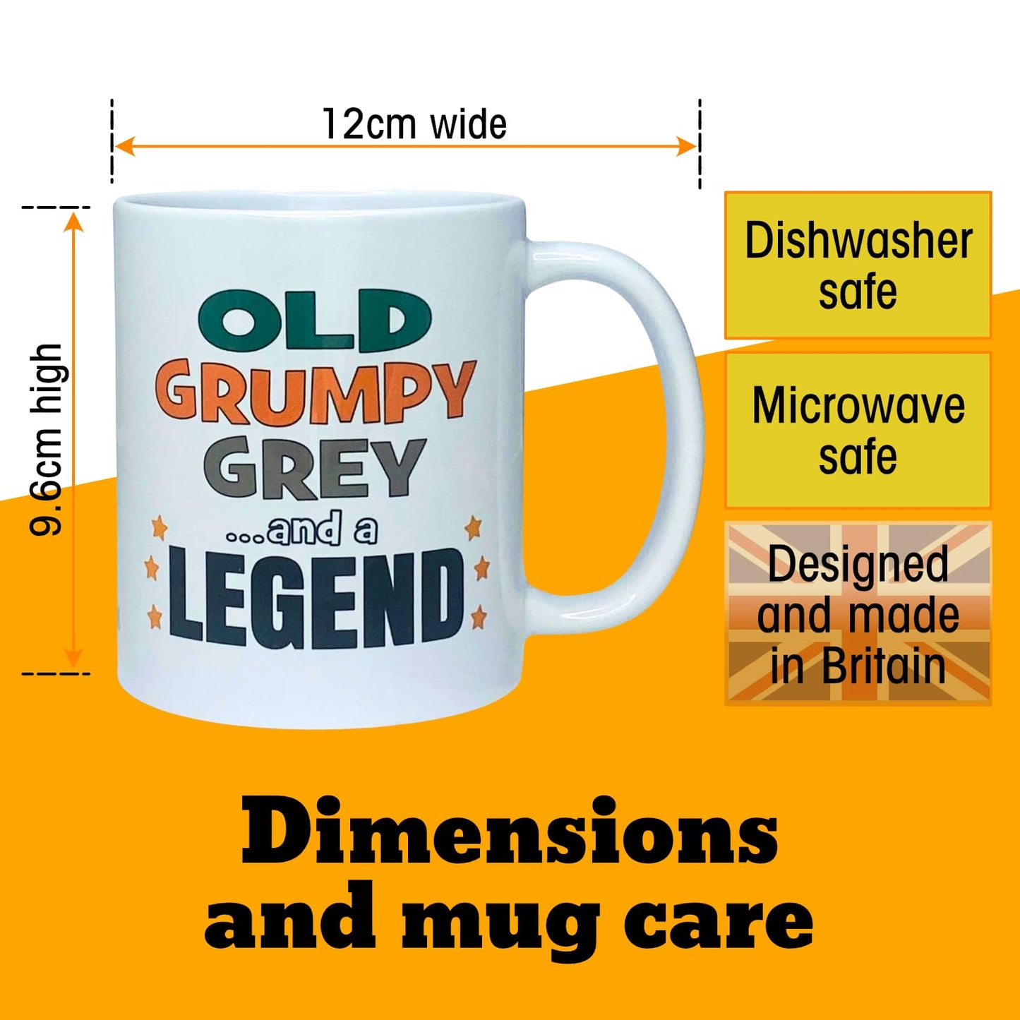 Old Grumpy Grey and a Legend Mug